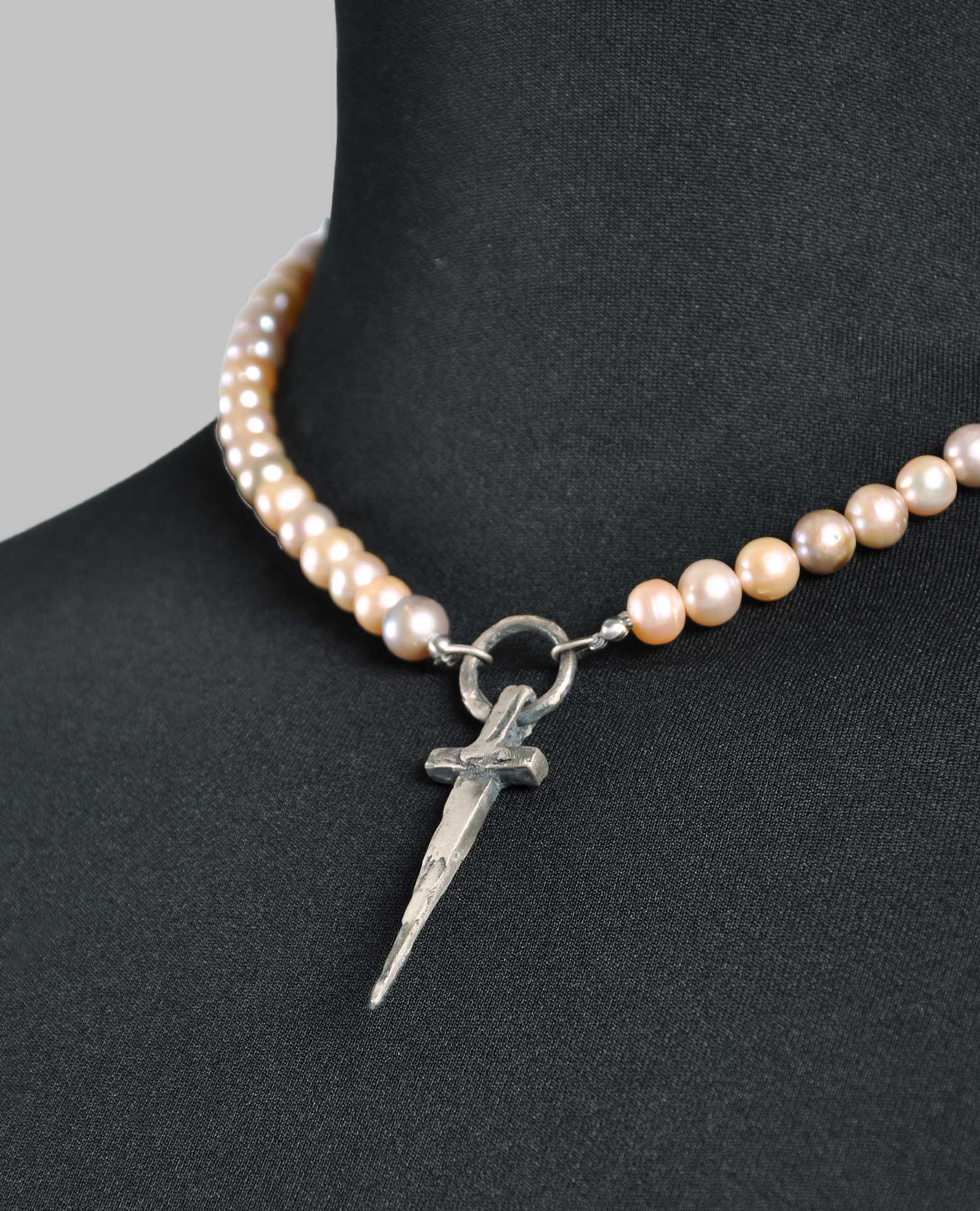 PINK PEARL DAGGER CHOKER - Image 6