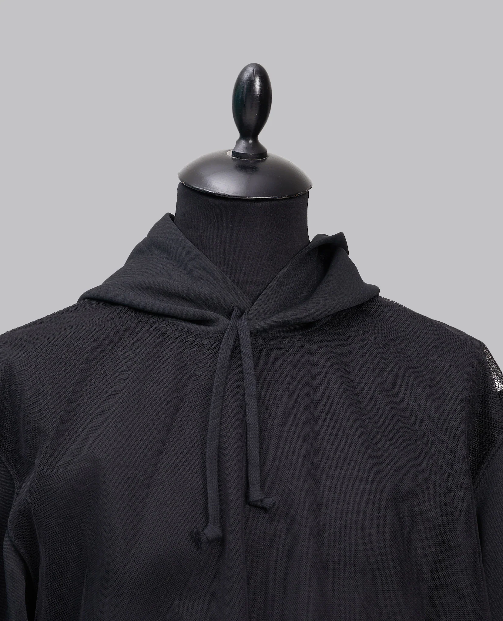 BLACK MESH HOODIE - Image 6