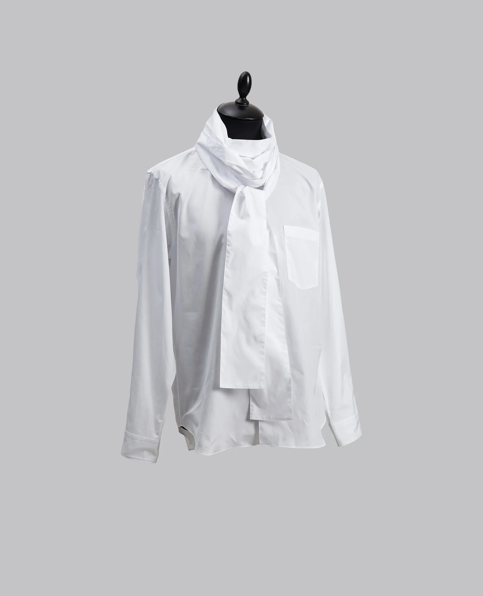 SCARF SHIRT WHITE - Image 4
