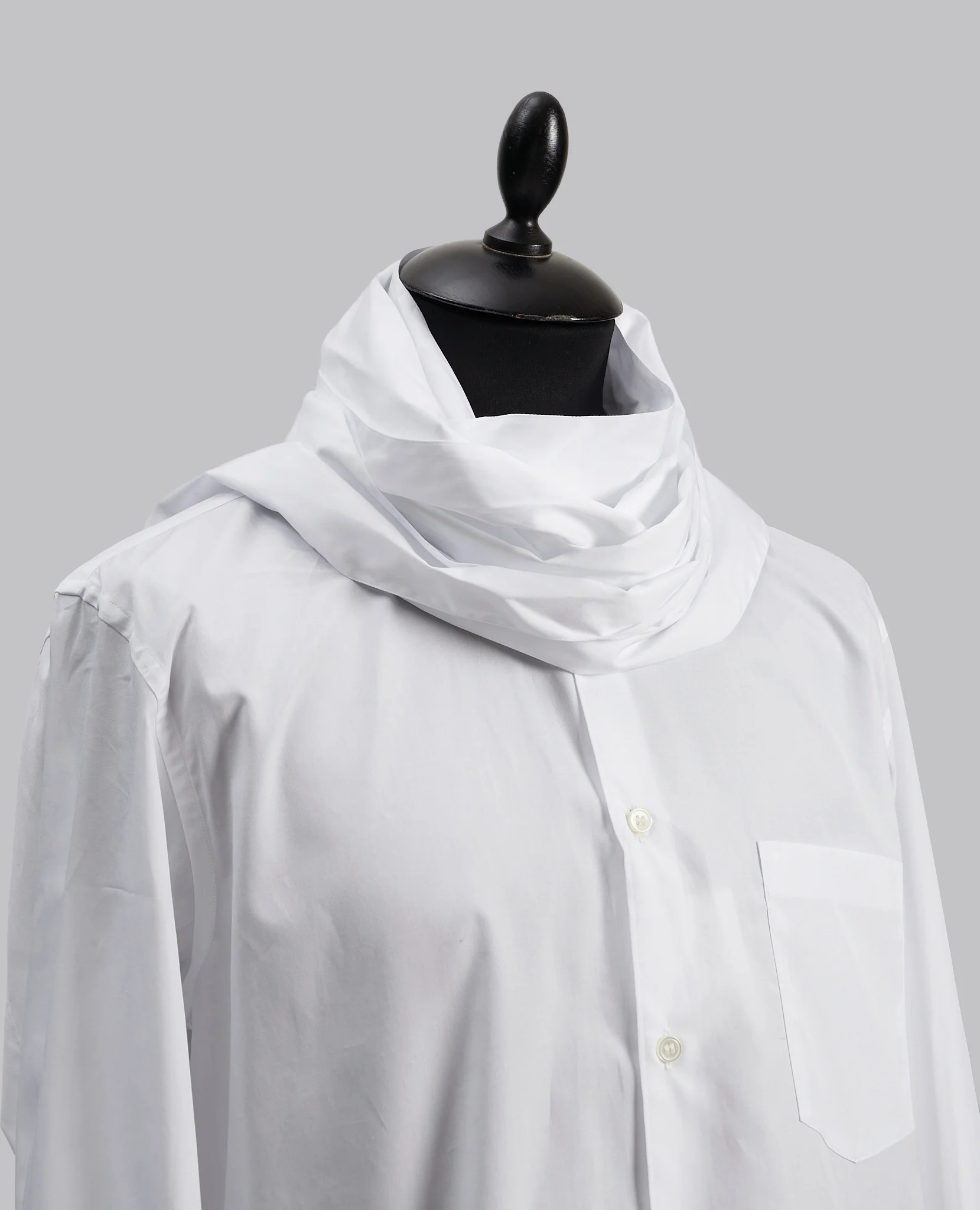SCARF SHIRT WHITE - Image 9