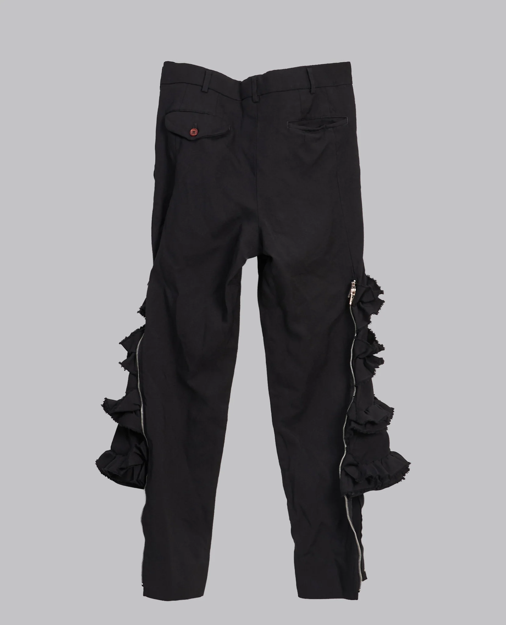 ZIP RUFFLE TROUSERS - Image 3