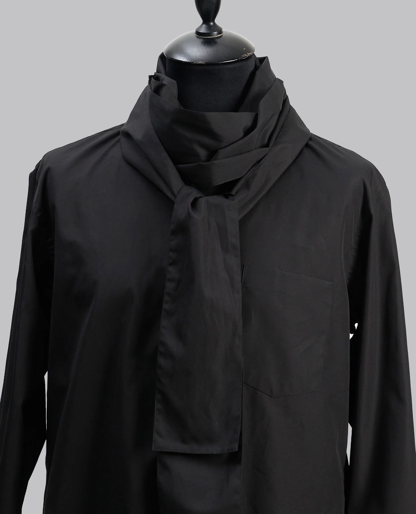 SCARF SHIRT BLACK - Image 4
